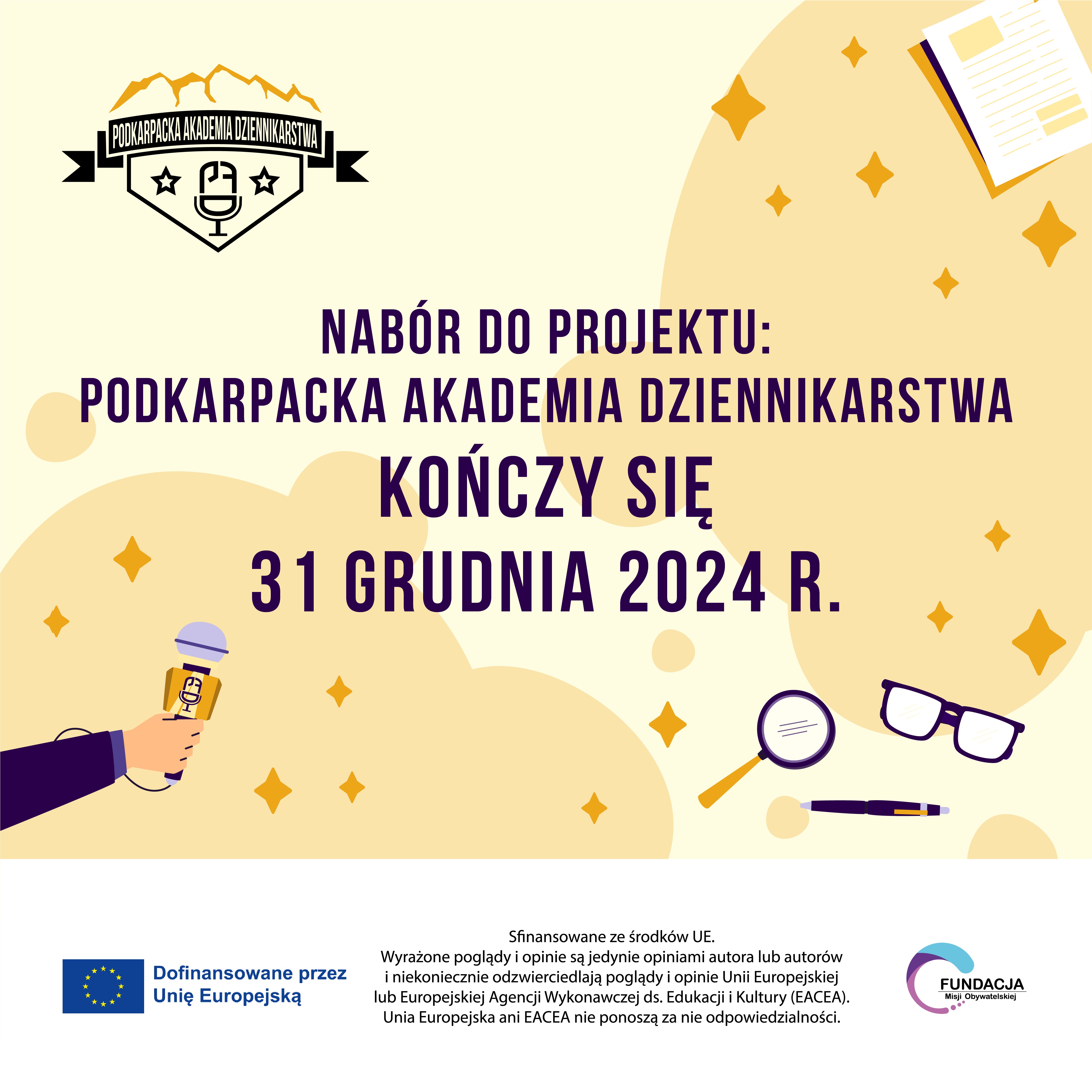 Rekrutacja do projektu „Podkarpacka Akademia Dziennikarstwa